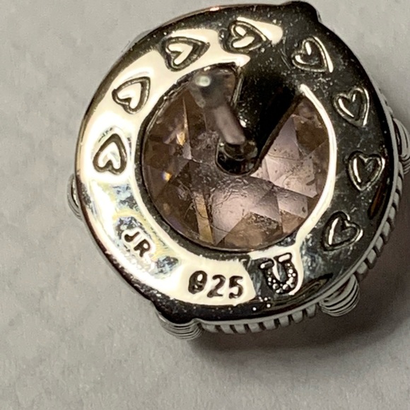 Judith Ripka Pink Silver Stud Earrings - Picture 6 of 6